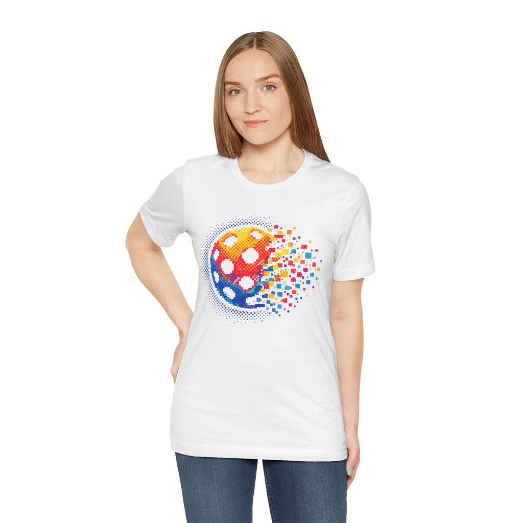 Pixelated Pickleball Tee — Retro Court Graphic T-Shirt-PeaMac Tees