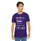 Men's Pickler Funny Definitions T-Shirt by Printify featuring playful white text on a lightweight activewear tee for pickleball enthusiasts.