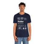 Men's white Pickler Funny Definitions T-shirt featuring pickleball-themed text, lightweight activewear by Printify.