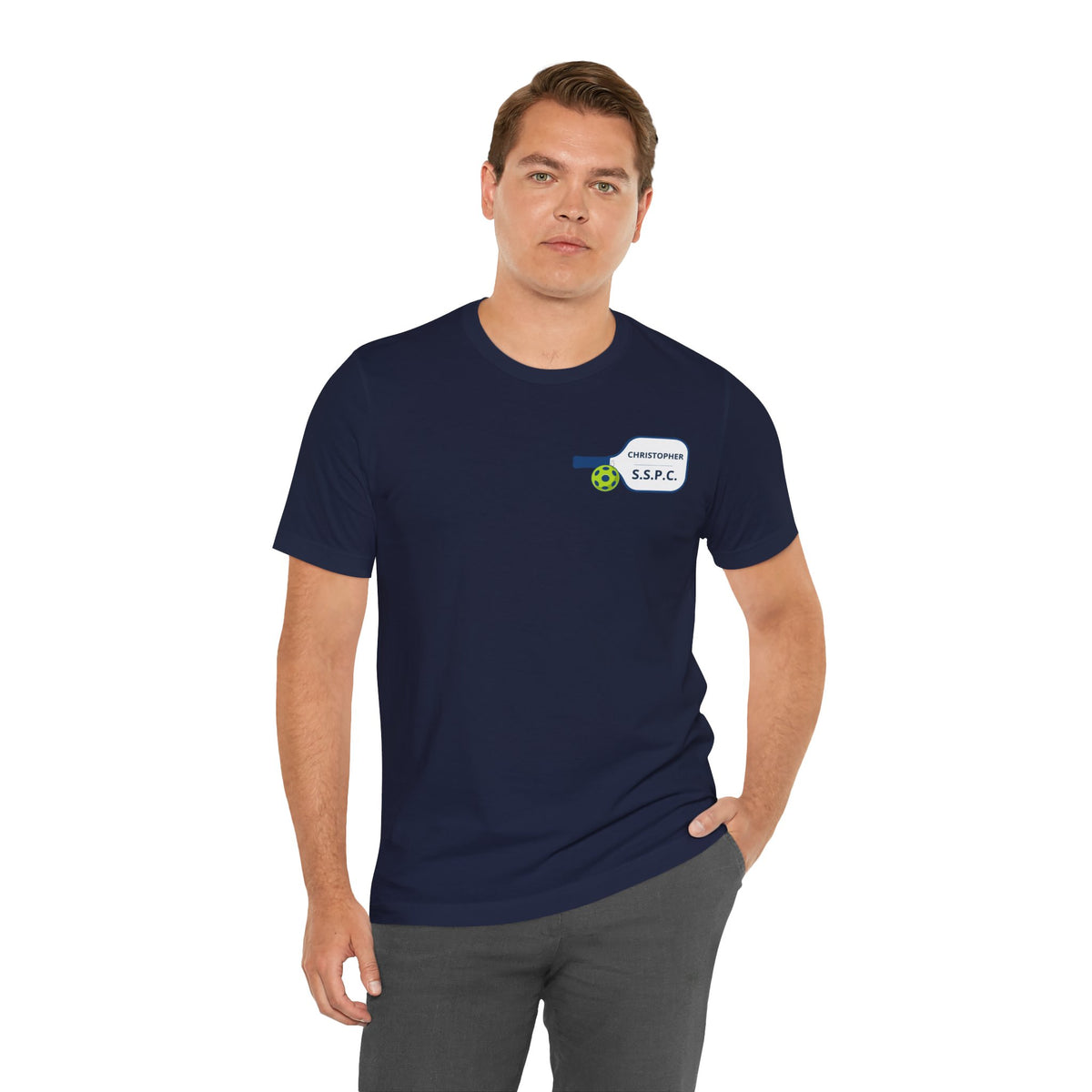 Personalized Pickleball T-Shirt | Custom Name & City Paddle Tee - Product Photo - PeaMacTees
