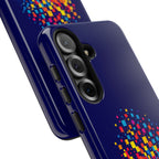 Matrix Burst Pickleball phone case by Printify shown on a smartphone, compatible with iPhone, Samsung, and Google Pixel.
