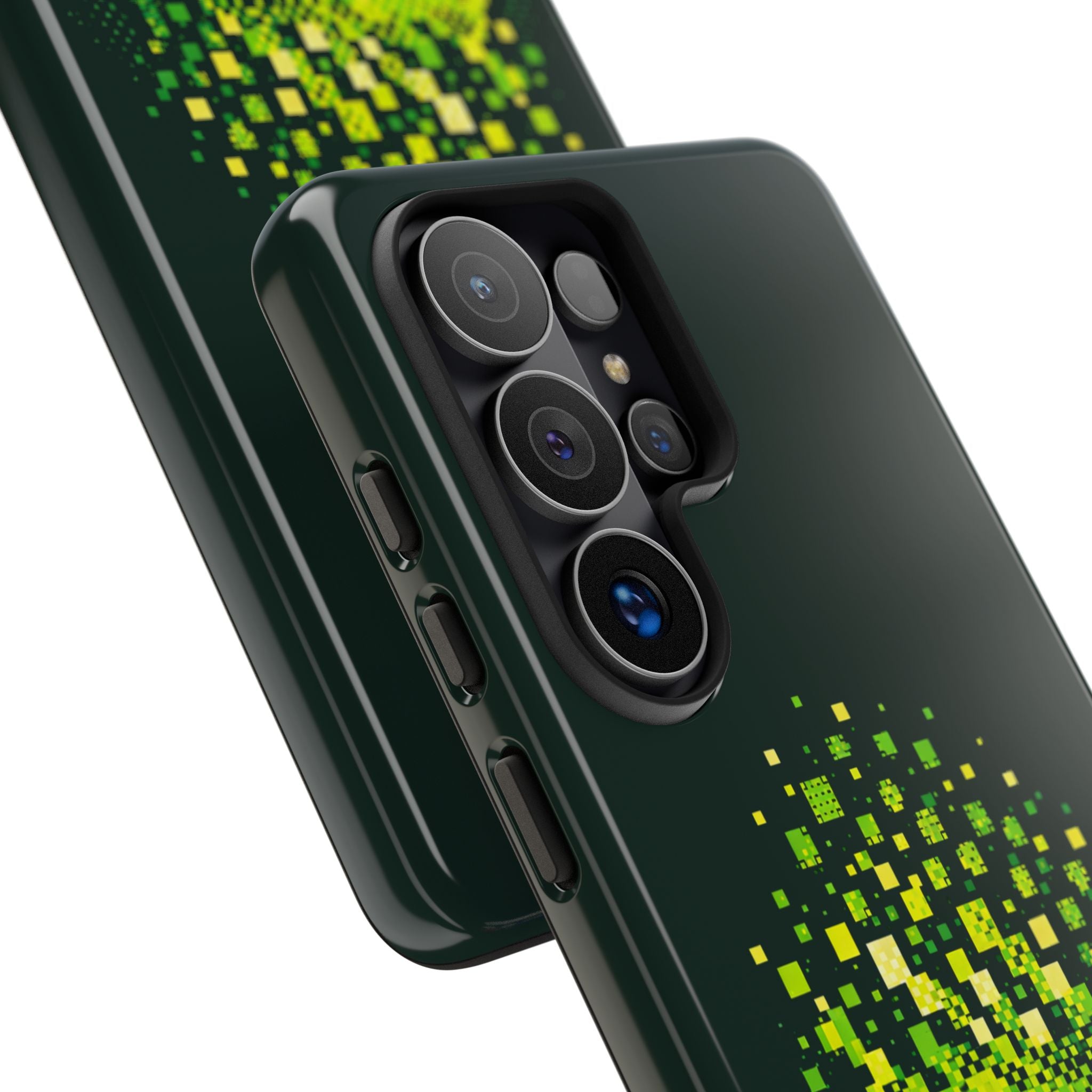 Pixelated Pickleball Electric Green Phone Case —  Compatible with iPhone, Samsung & Google Pixel-PeaMac Tees