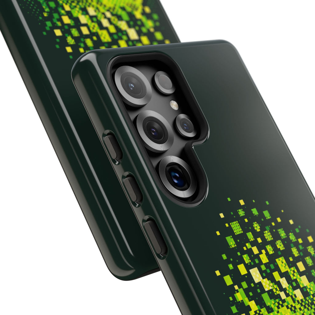 Pixelated Pickleball Electric Green Phone Case —  Compatible with iPhone, Samsung & Google Pixel-PeaMac Tees
