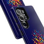 Printify Matrix Burst Pickleball phone case for iPhone, Samsung, and Google Pixel featuring vibrant pickleball design.