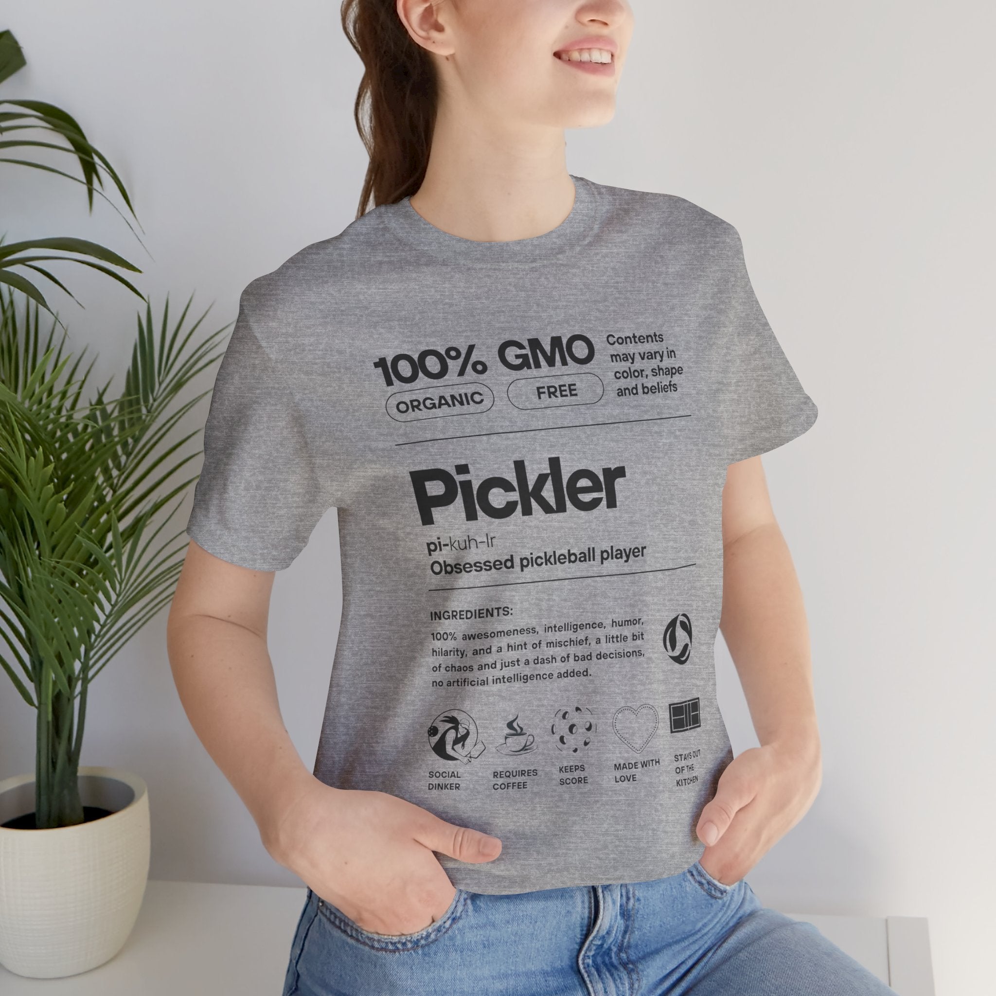 Women's Pickler Funny Definitions T-Shirt |  Pickleball Tee | Lightweight  Activewear | Black Text - Gift for Players & Fans