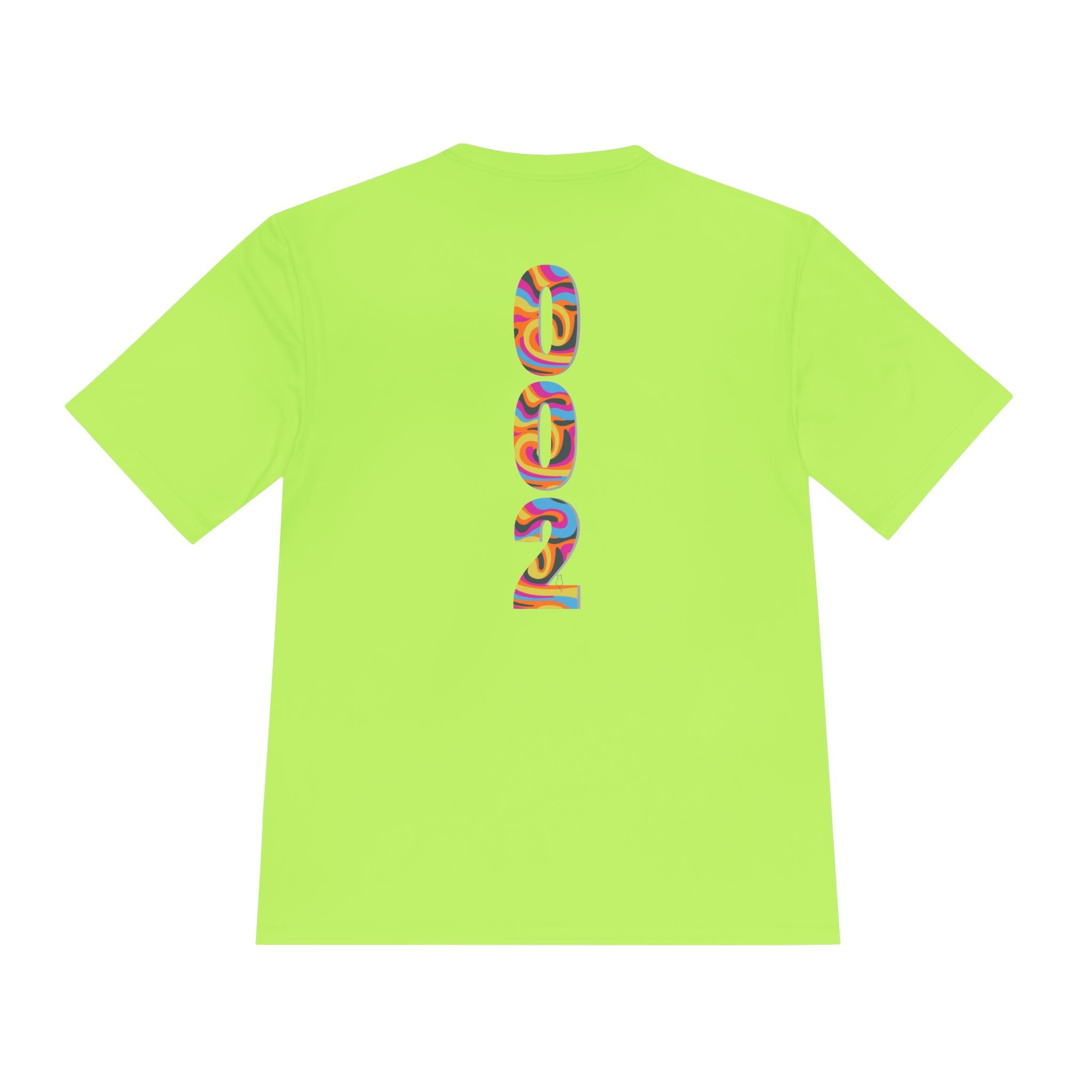 Unisex psychedelic pickleball T-shirt with vibrant colorful design, casual fit, and Printify branding on a white fabric background.