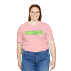 Unisex Pickleball Life graphic T-shirt in bold green and blue, featuring a vibrant pickleball-themed design.