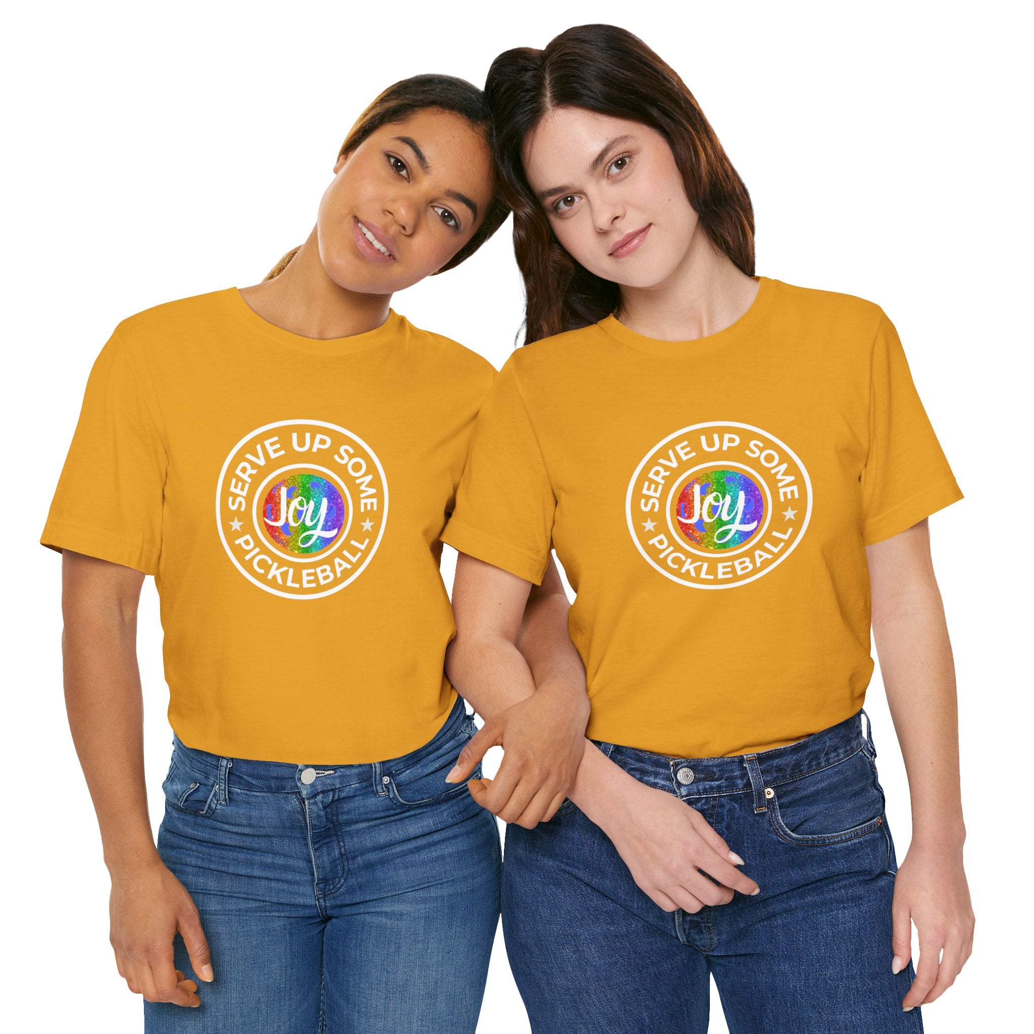 LGBTQ2 pride T-shirt featuring pickleball design, colorful print, and comfortable fit by Printify, perfect for expressing pride.