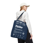 Printify Pickler Tote Bag featuring a pickleball theme, made from GMO-free materials, ideal for female pickleball players.