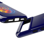 Matrix Burst Pickleball phone case by Printify for iPhone, Samsung, and Google Pixel, featuring colorful pickleball design.