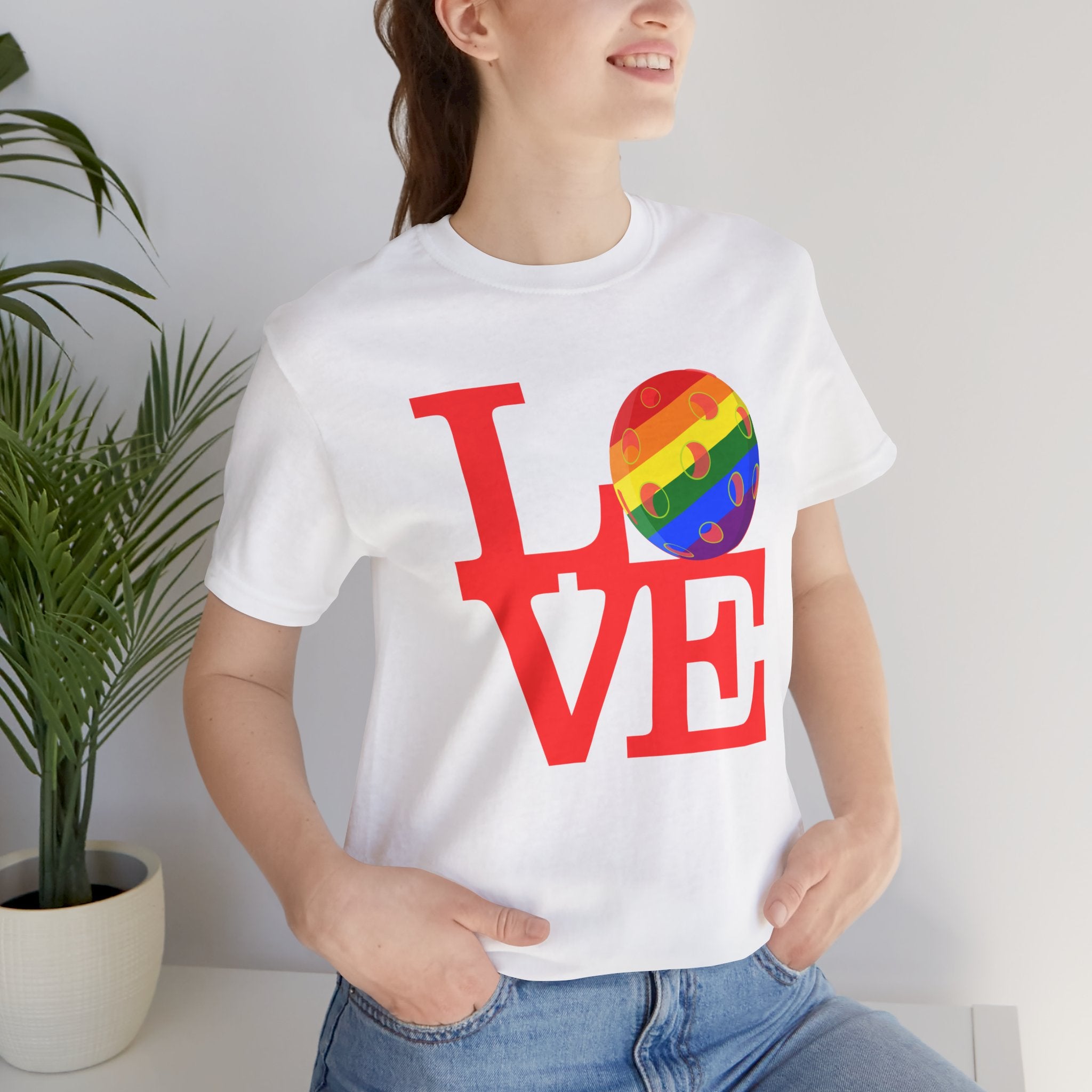 Unisex LOVE Pickleball T-Shirt | Pride Pickleball 'O' | Premium Relaxed Lightweight Activewear | LGBTQ2 Boutique