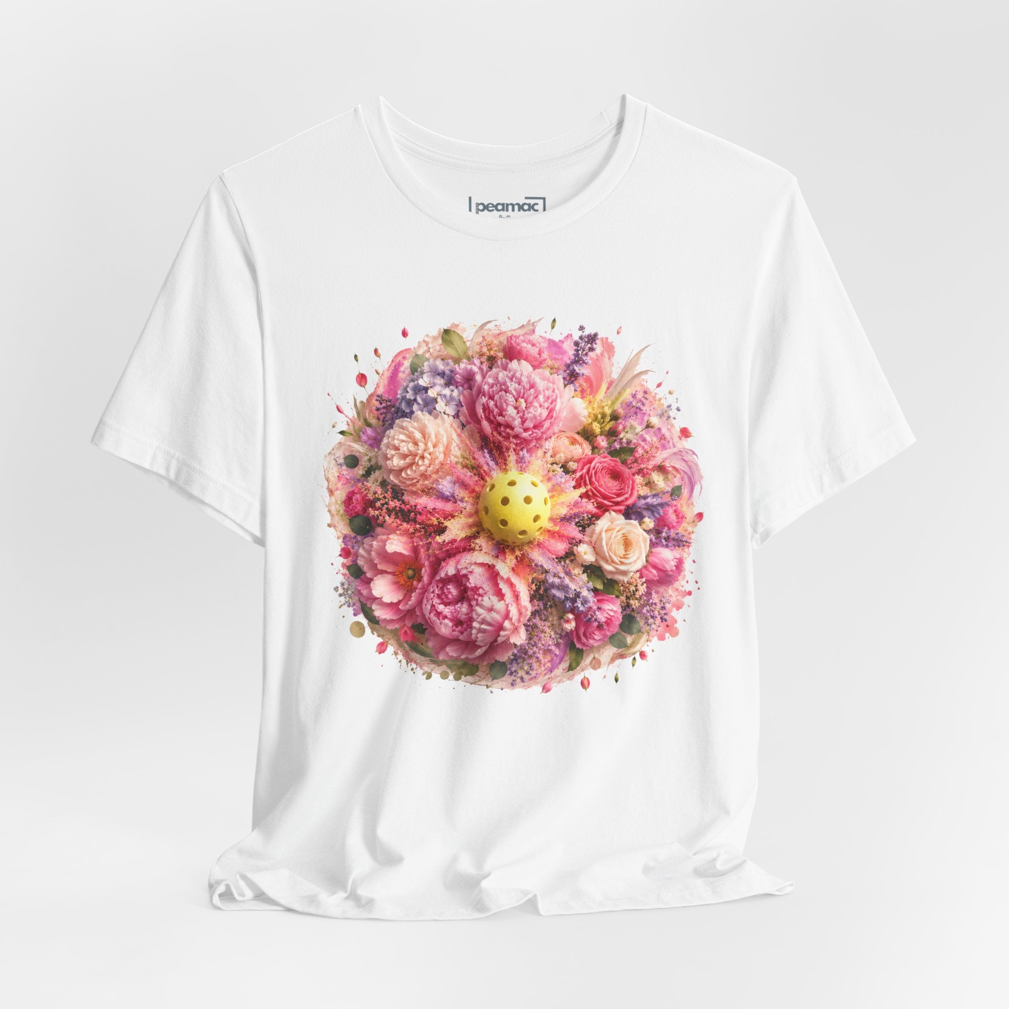 Peony Pickleball Tee — Premium Cotton Unisex T-Shirt