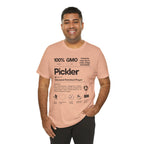 Men's black Pickler Funny Definitions T-Shirt featuring pickleball-themed print and lightweight activewear design by Printify.