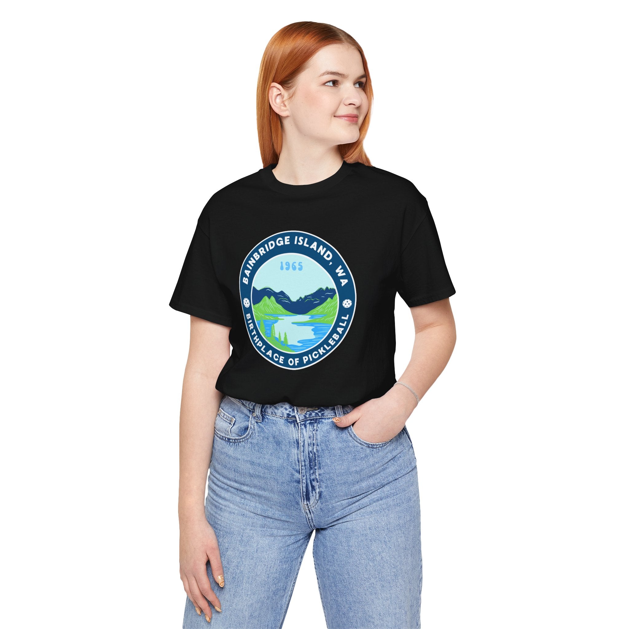 Bainbridge Island Pickleball Tee — Birthplace of Pickleball 1965 Unisex T-Shirt-PeaMac Tees
