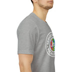 LGBTQ2 pride pickleball joy T-shirt by Printify featuring colorful rainbow design and pickleball graphic.