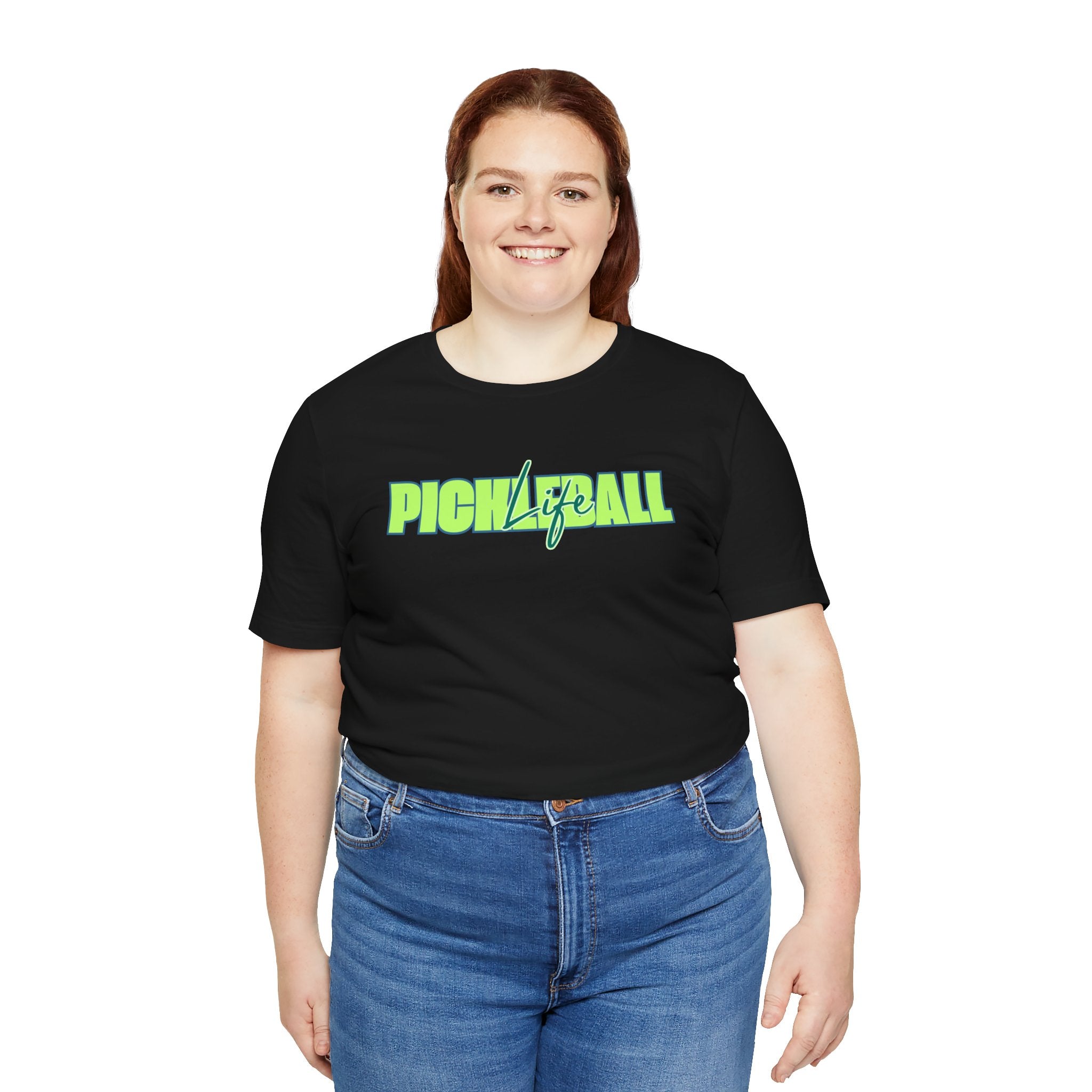 Pickleball Life Unisex T-Shirt — Bold Green & Blue Graphic Tee-PeaMac Tees