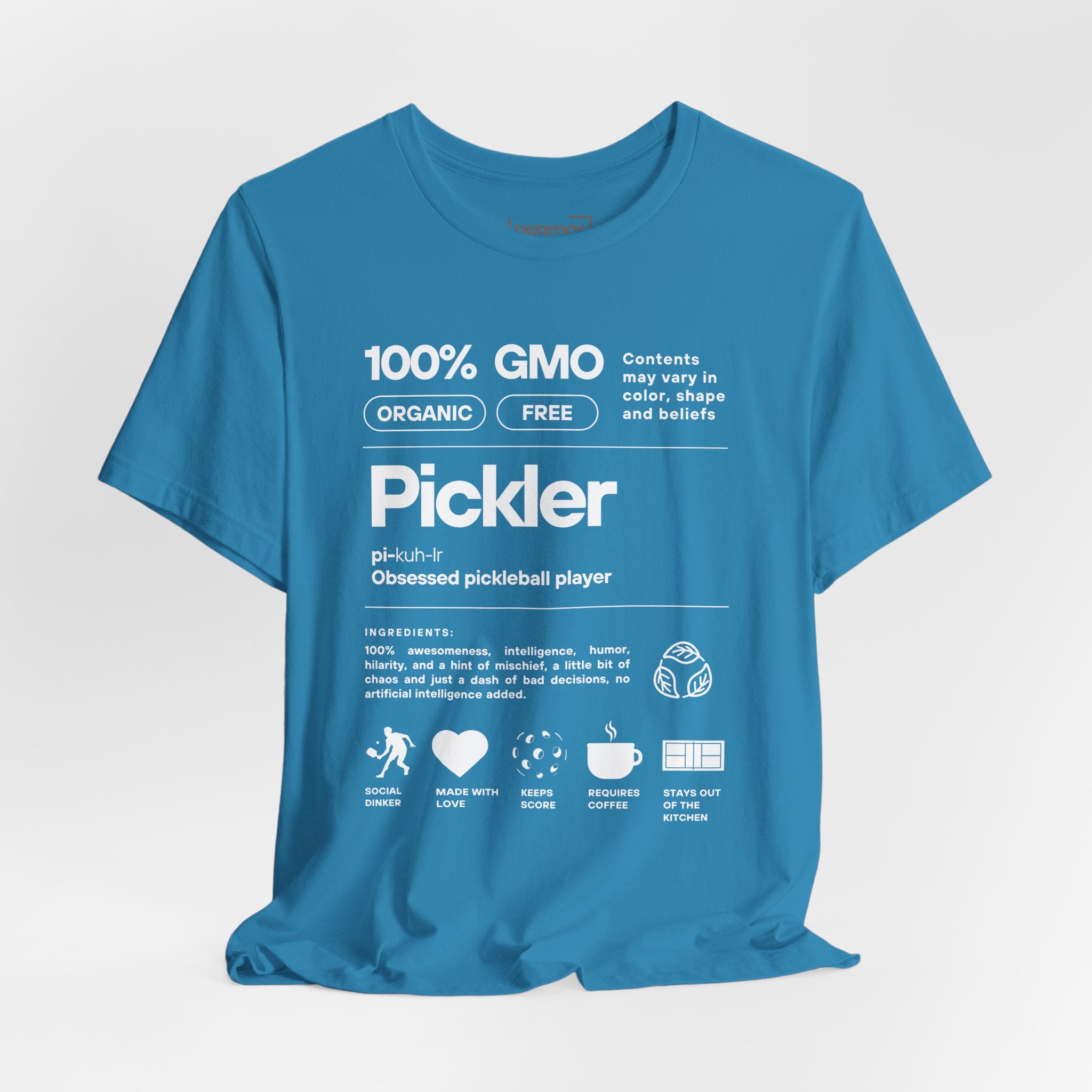 Men's Pickler Funny Definitions T-Shirt by Printify featuring white text and lightweight activewear fabric.