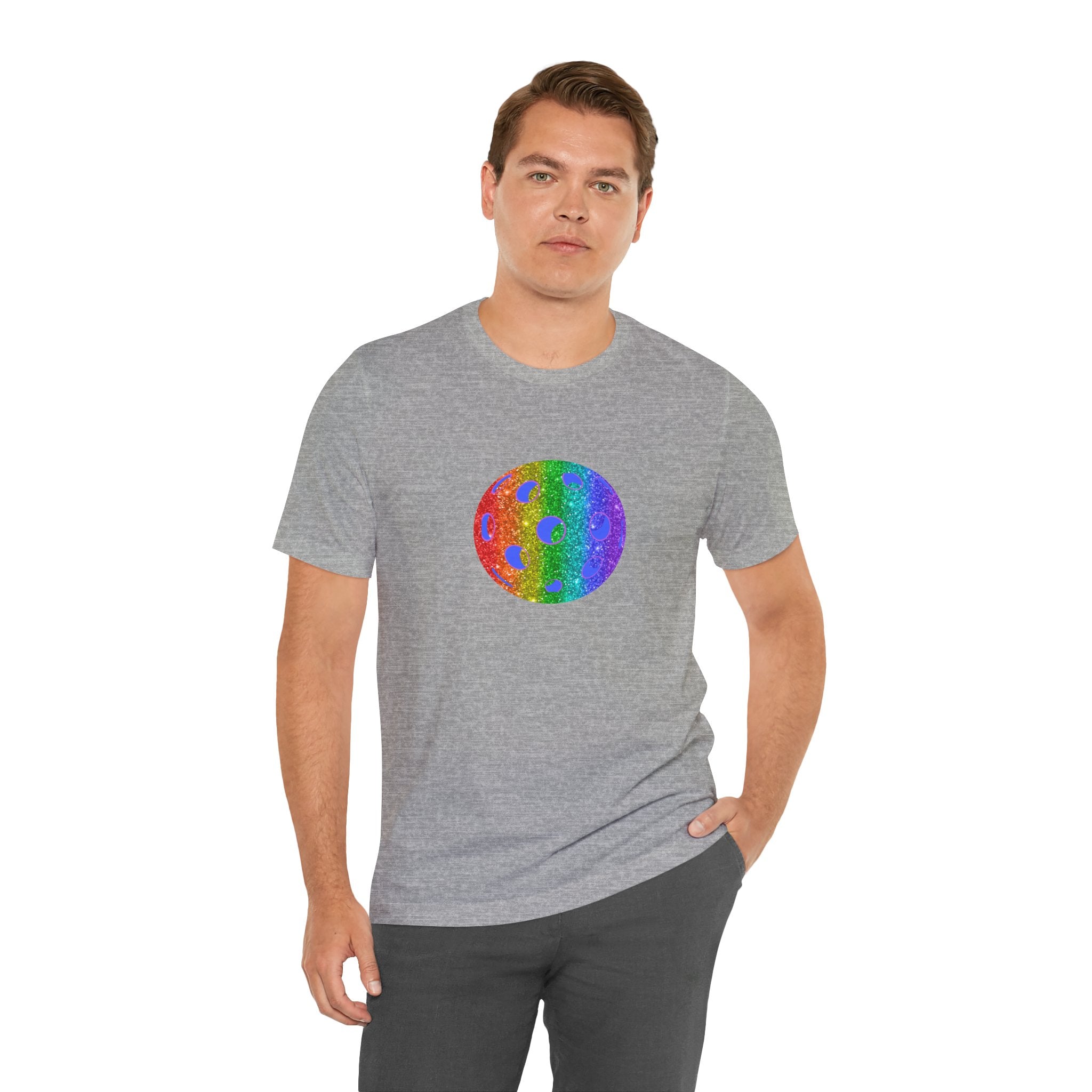 Unisex Sparkle Loud and Proud Pickleball T-shirt | Tee for Men & Women | Gift for the LGBTQ2 Community