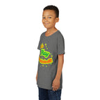 Youth neon pickleball graphic T-shirt from Printify featuring playful pickleball design for kids, perfect for active play and casual wear.