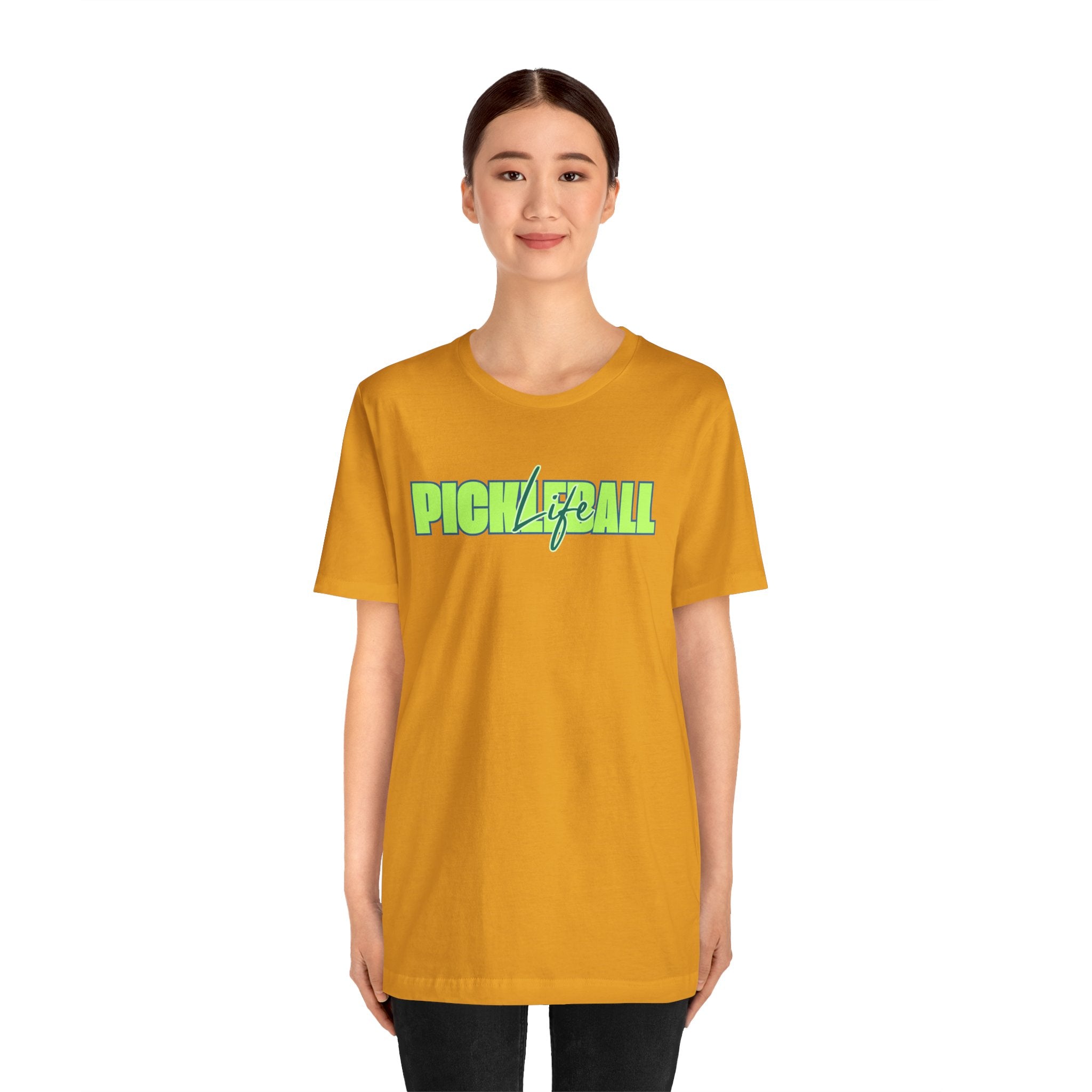 Pickleball Life Unisex T-Shirt — Bold Green & Blue Graphic Tee-PeaMac Tees