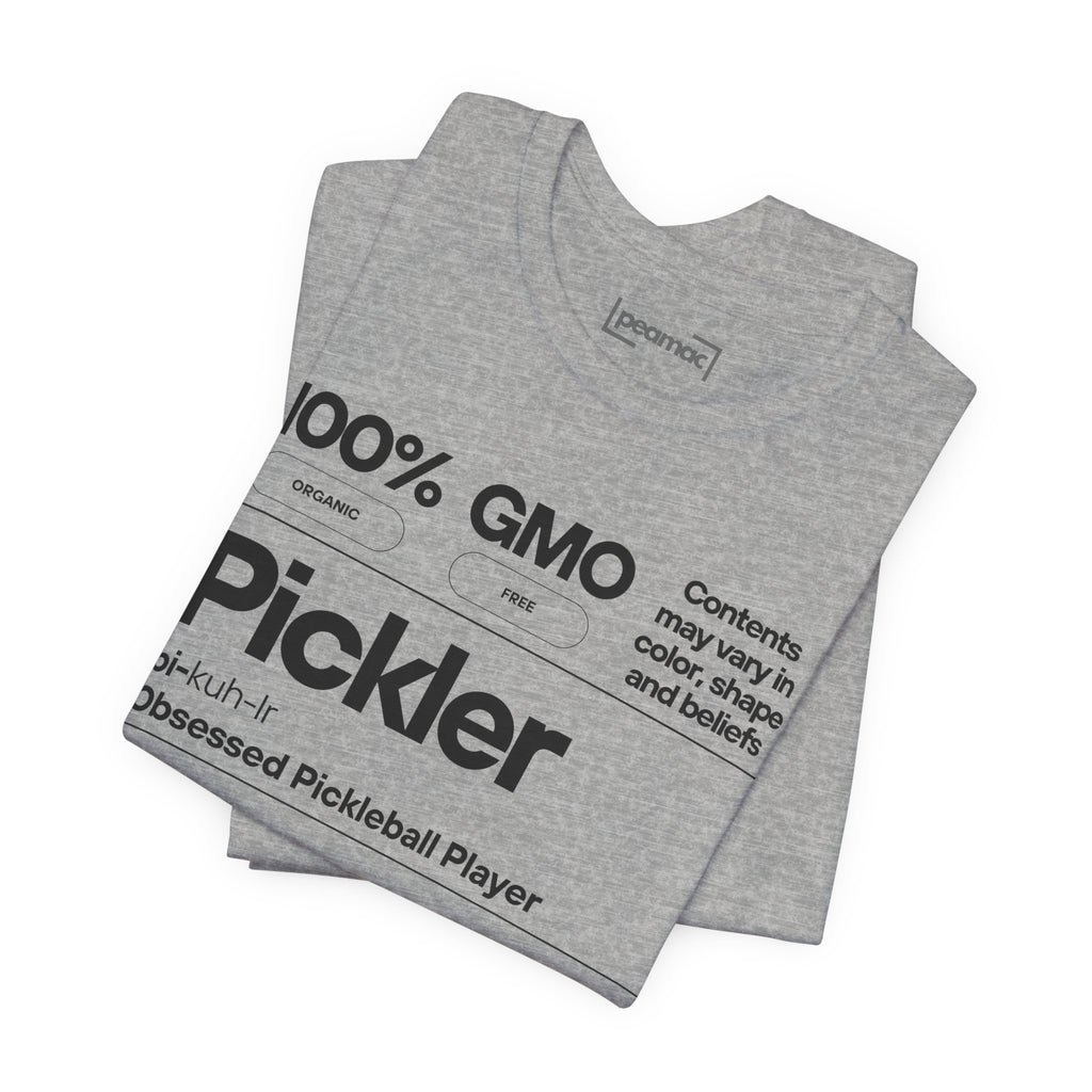 Men's black Pickler Funny Definitions T-Shirt featuring pickleball-themed text, premium lightweight activewear by Printify.