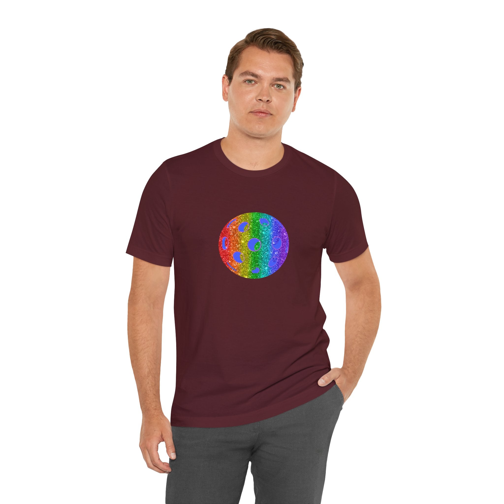 Unisex Sparkle Loud and Proud Pickleball T-shirt | Tee for Men & Women | Gift for the LGBTQ2 Community