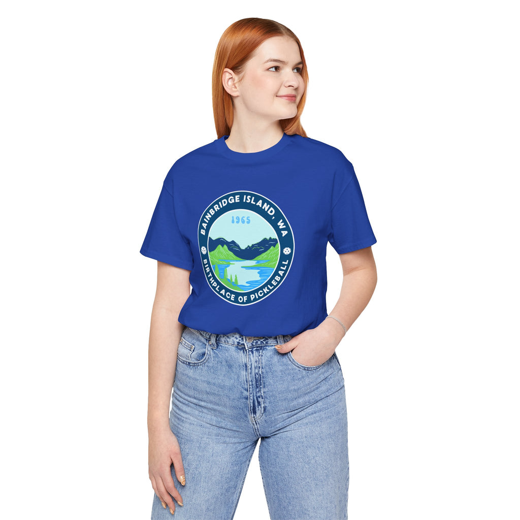 Bainbridge Island Pickleball Tee — Birthplace of Pickleball 1965 Unisex T-Shirt-PeaMac Tees