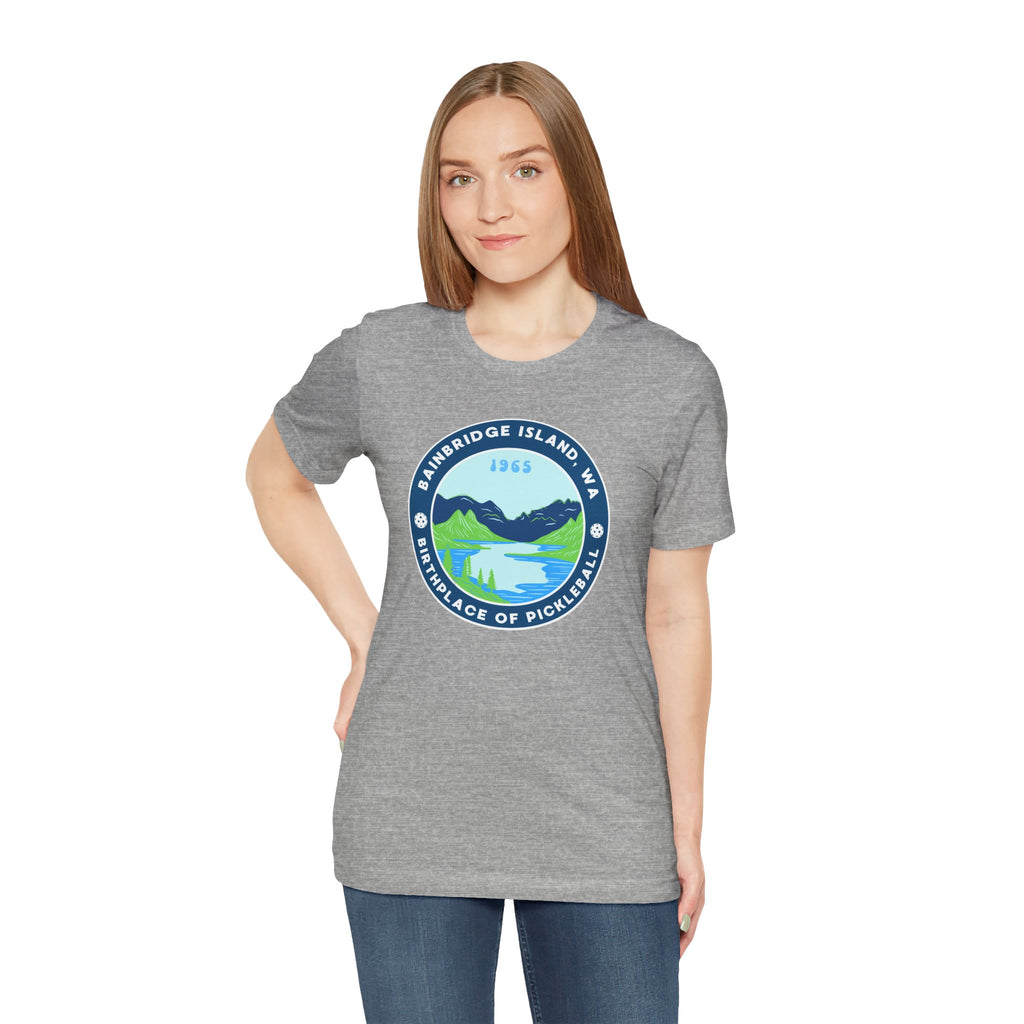 Bainbridge Island Pickleball Tee — Birthplace of Pickleball 1965 Unisex T-Shirt-PeaMac Tees