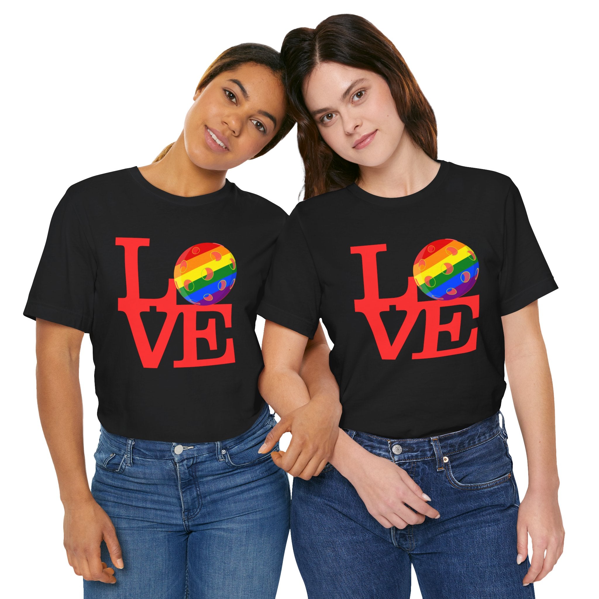 Unisex LOVE Pickleball T-Shirt | Pride Pickleball 'O' | Premium Relaxed Lightweight Activewear | LGBTQ2 Boutique