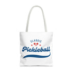 Large Printify pickleball tote bag in red and blue with rugged, roomy design, perfect for gear and sports equipment storage.