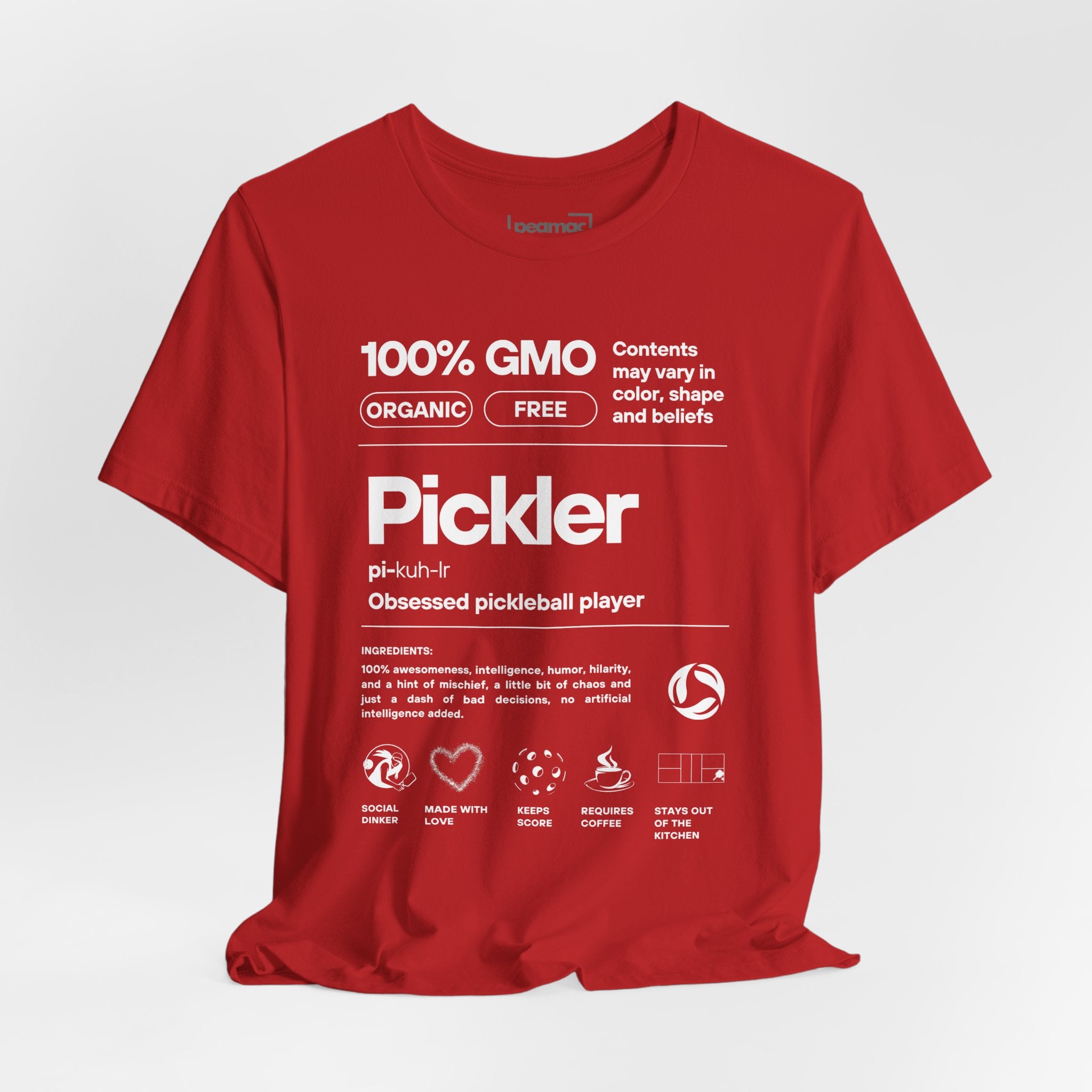 Women's Pickler Funny Definitions T-Shirt featuring white text, lightweight activewear, perfect for pickleball enthusiasts.