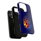 Matrix Burst Pickleball phone case for iPhone, Samsung, and Google Pixel featuring colorful pickleball design.