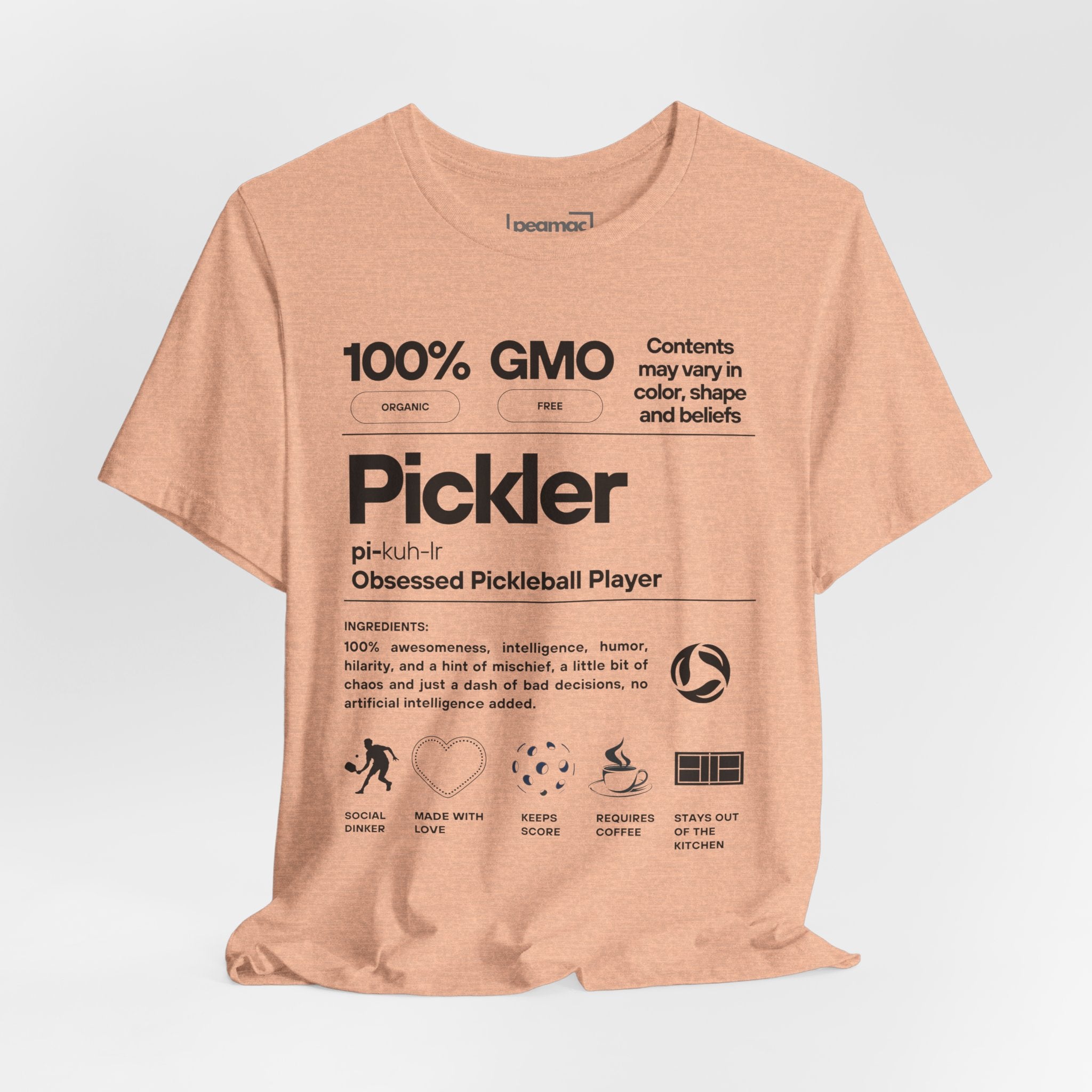 Men's black Pickler Funny Definitions T-shirt with pickleball-themed text, lightweight and comfortable activewear by Printify.