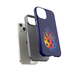 Matrix Burst Pickleball phone case by Printify for iPhone, Samsung, and Google Pixel featuring colorful pickleball design.