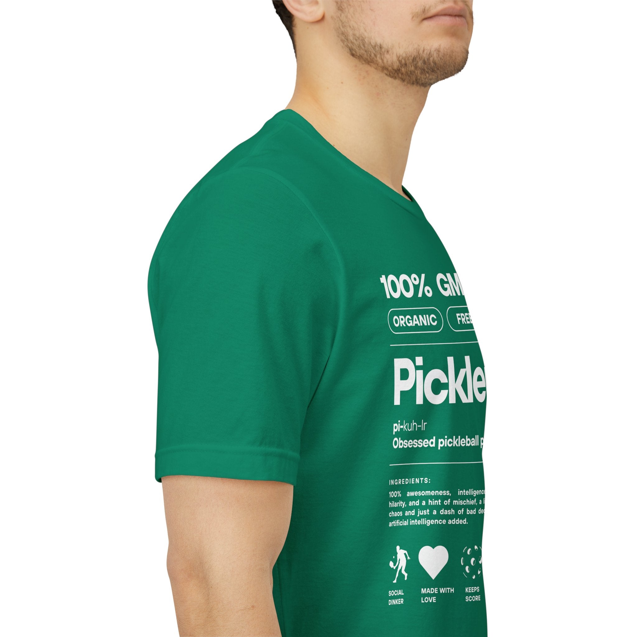Men's Pickler Funny Definitions T-Shirt with white text, lightweight activewear, perfect for pickleball fans and casual wear.
