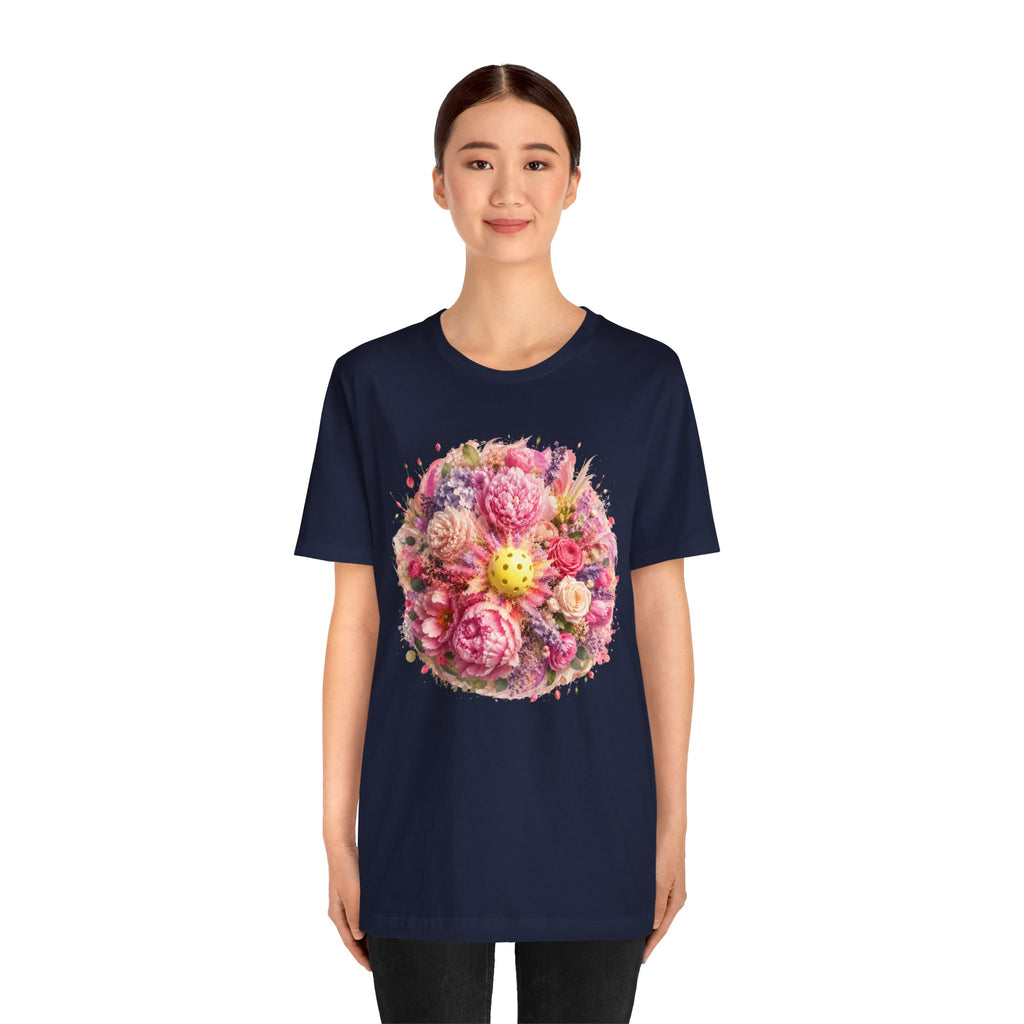 Peony Pickleball Tee — Premium Cotton Unisex T-Shirt