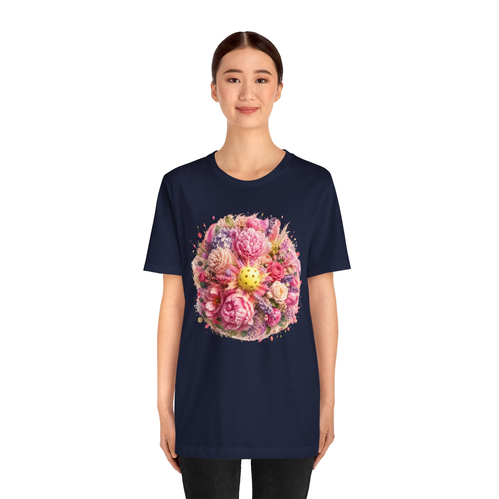 Peony Pickleball Tee — Premium Cotton Unisex T-Shirt