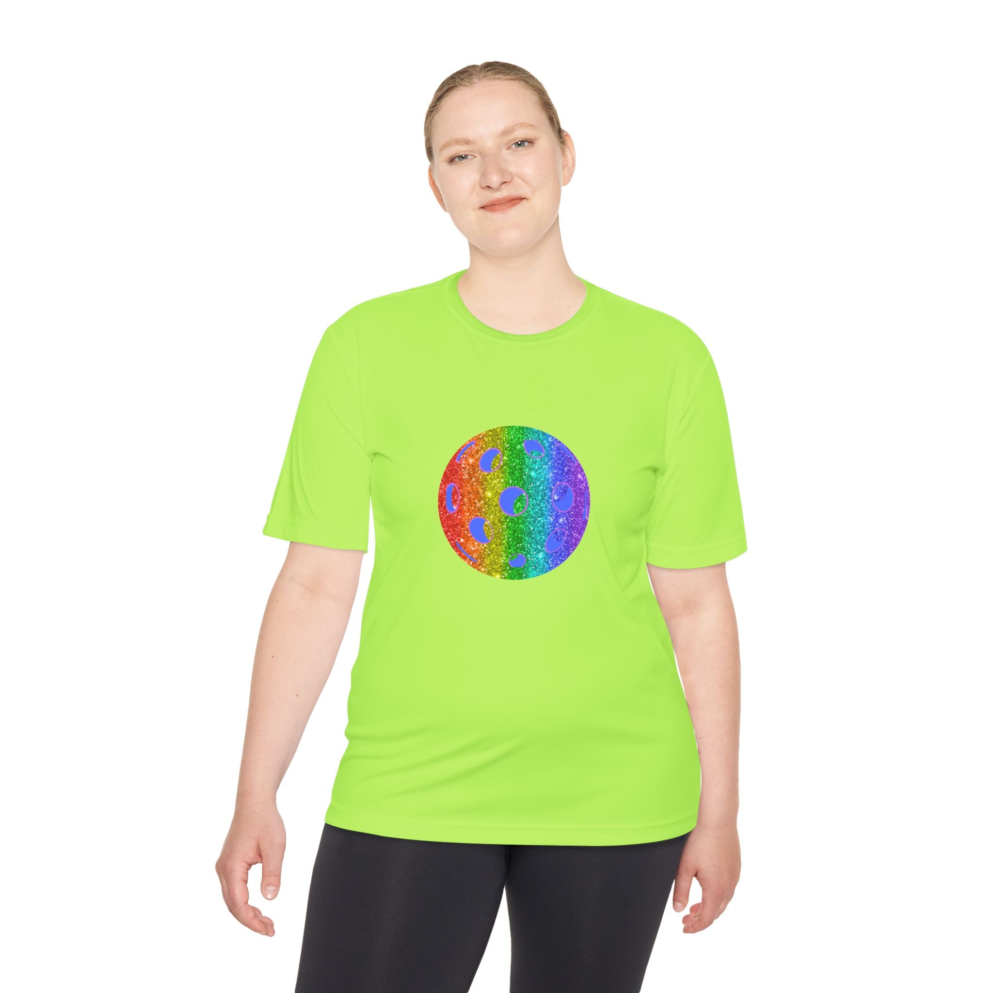Unisex Sparkle Loud and Proud Moisture Wicking Pride T-shirt | Pickleball Tee for Men & Women | Gift for the LGBTQ2 Community