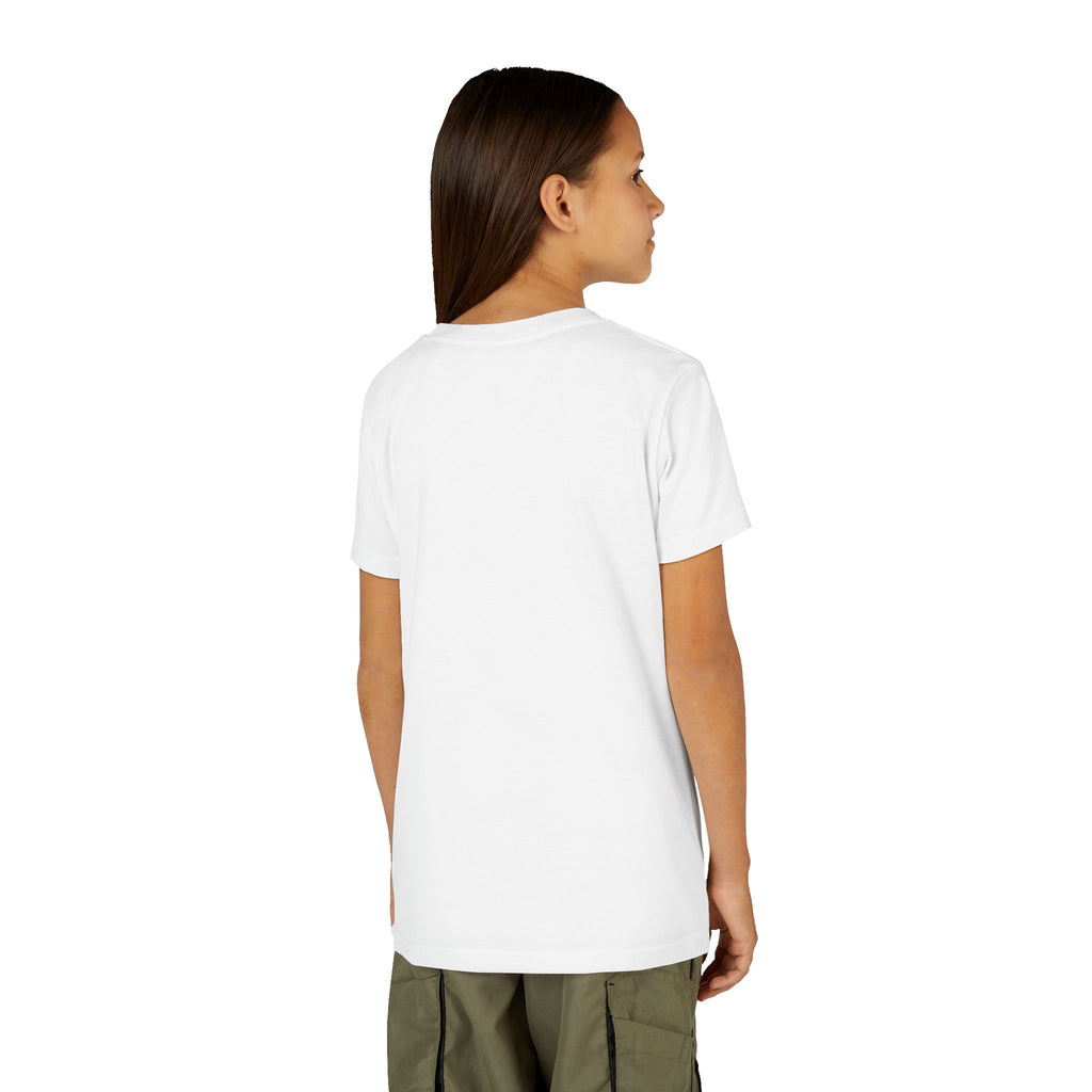 Kids' Pickleball T-shirt with heartbeat and "Let's Play Pickleball" print, colorful design for youth sportswear by Printify.
