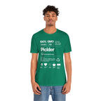 Men's Pickler Funny Definitions T-Shirt by Printify, lightweight white pickleball tee with humorous text design.