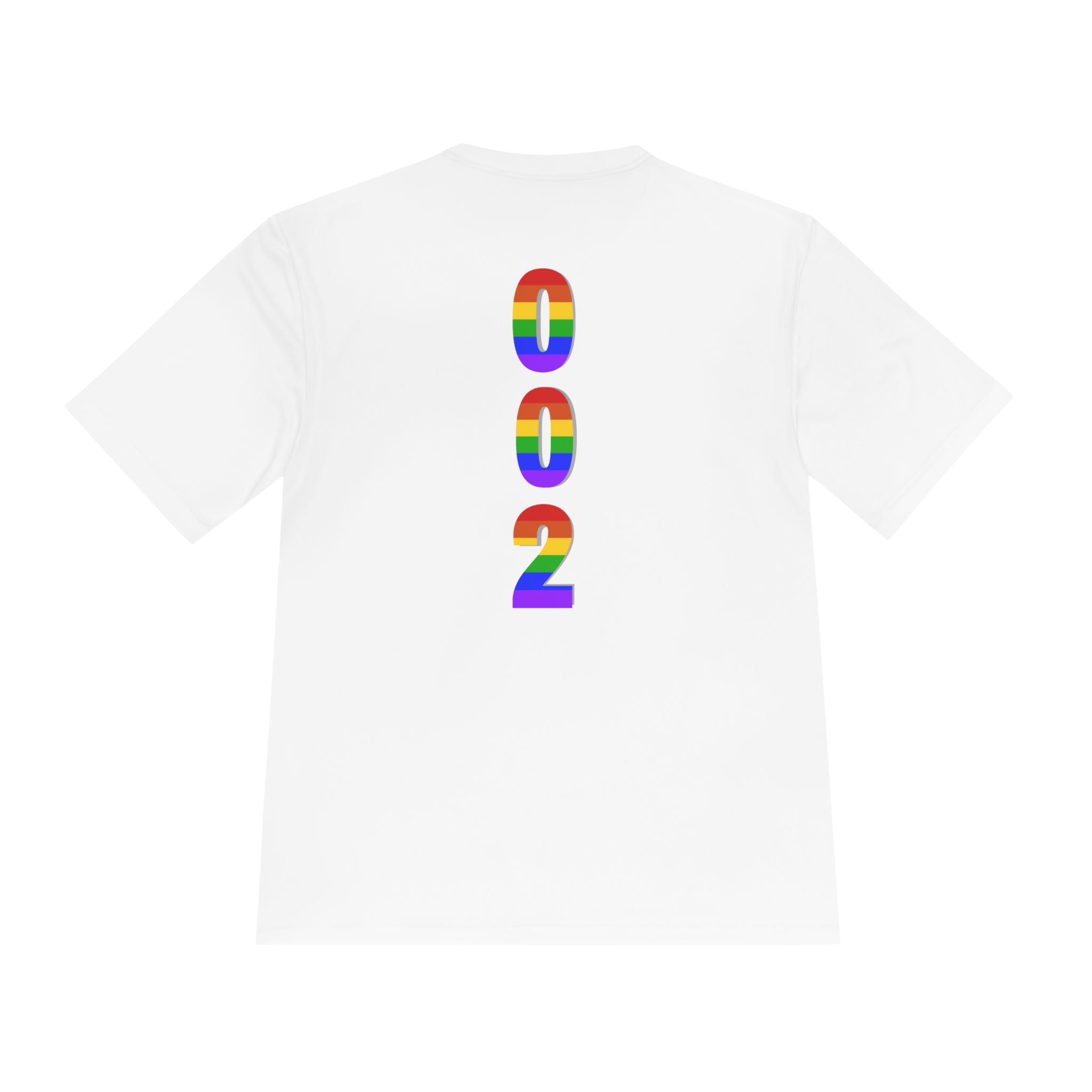 Unisex pickleball T-shirt by Printify featuring moisture-wicking performance fabric and pride-themed design.