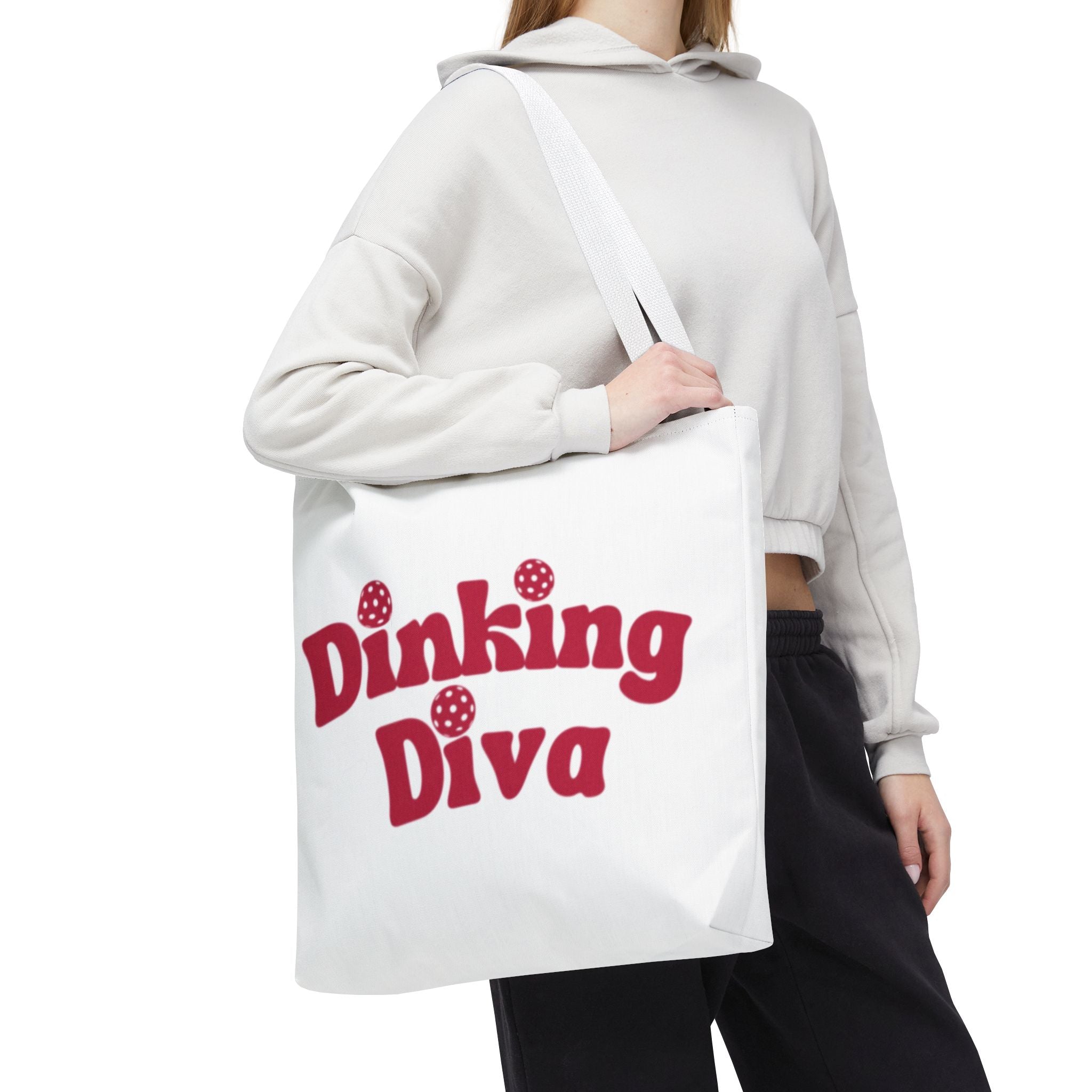 Large sustainable pickleball tote bag by Printify with spacious interior and durable design for gear storage.