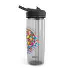 Pixelated Pickleball CamelBak 20oz sports water bottle mug with colorful pickleball design and durable plastic construction.