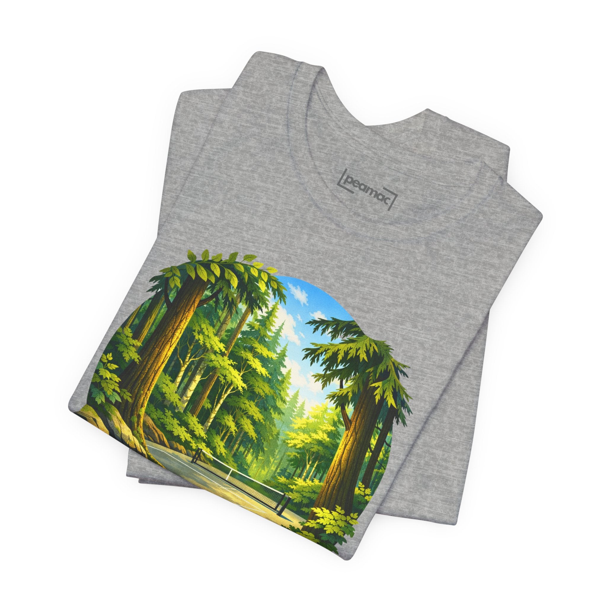 Bainbridge Island Hidden Pickleball Forest T-Shirt | Pacific Northwest Outdoor Court Graphic Tee | Unisex Pickleball Apparel