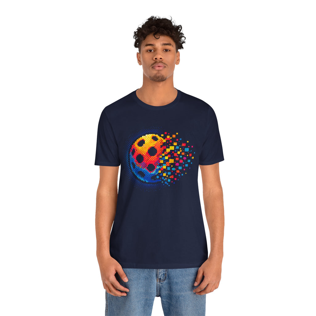 Pixelated Pickleball Tee — Retro Court Graphic T-Shirt-PeaMac Tees