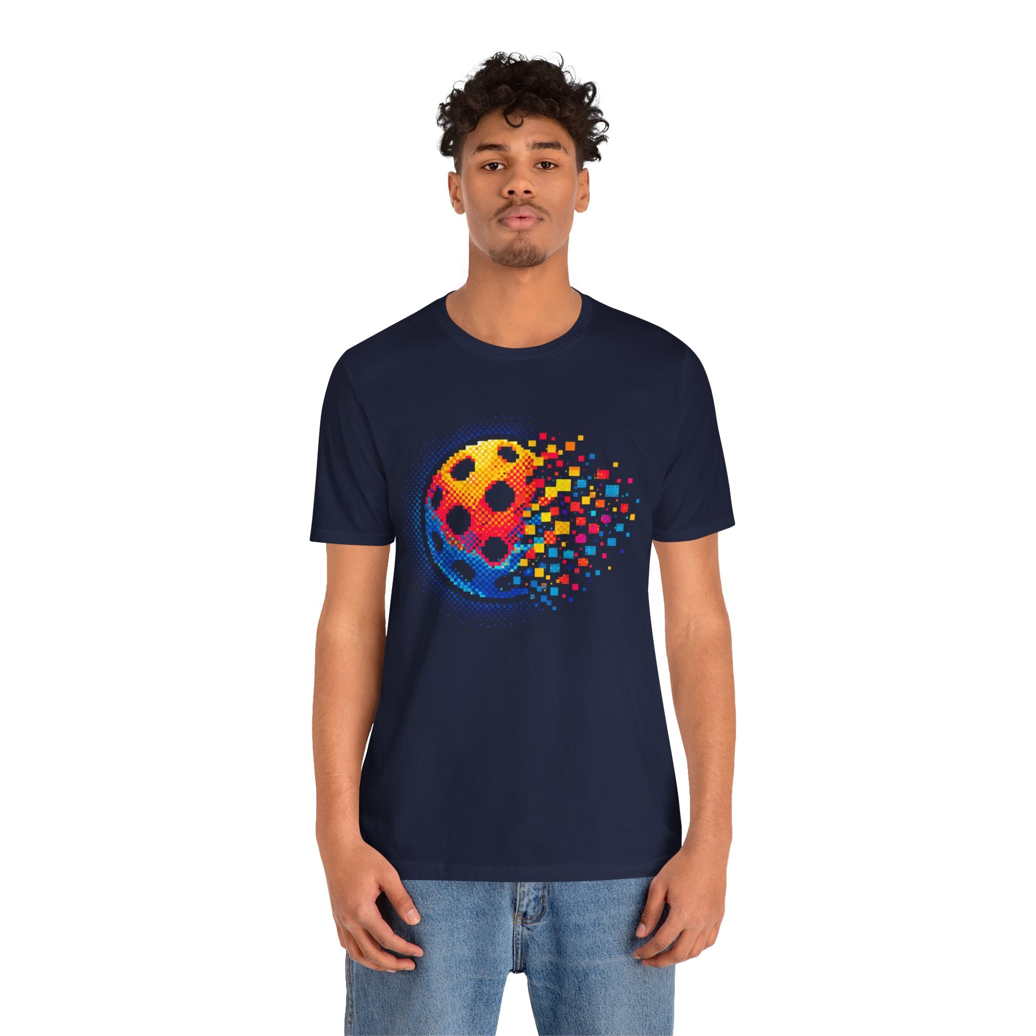 Pixelated Pickleball Tee — Retro Court Graphic T-Shirt-PeaMac Tees
