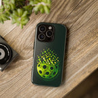 Pixelated Pickleball Electric Green Phone Case —  Compatible with iPhone, Samsung & Google Pixel-PeaMac Tees
