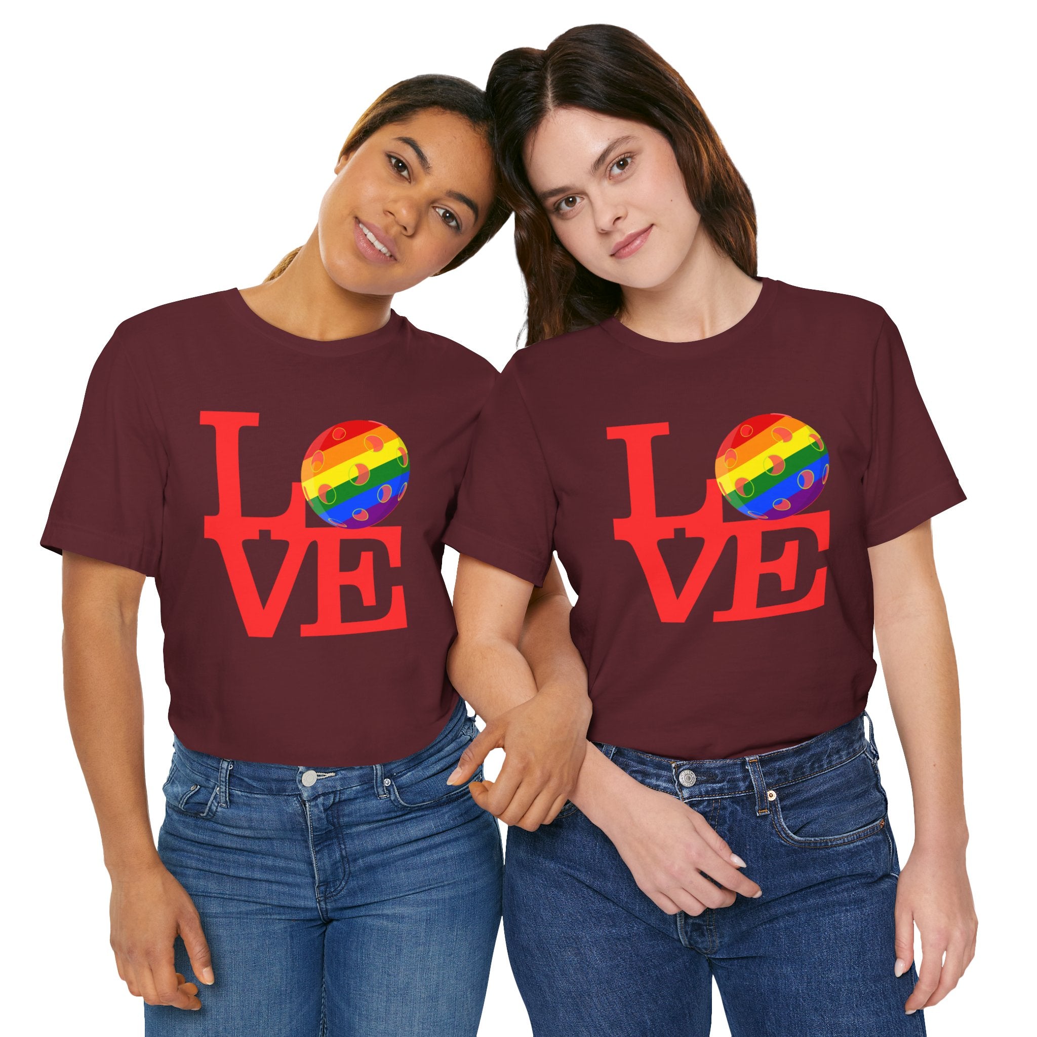 Unisex LOVE Pickleball T-Shirt | Pride Pickleball 'O' | Premium Relaxed Lightweight Activewear | LGBTQ2 Boutique