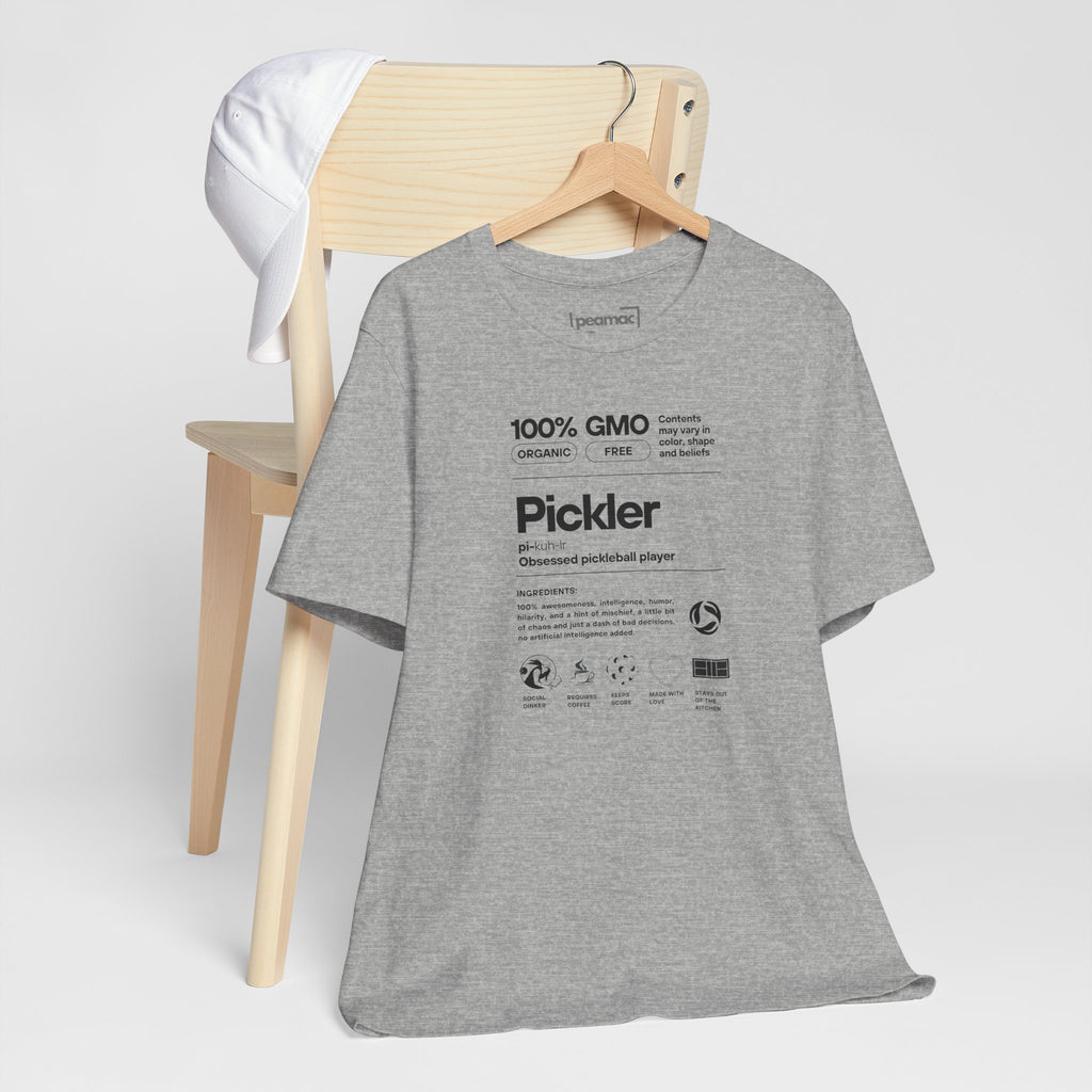 Women's Pickler Funny Definitions T-Shirt by Printify featuring black lightweight activewear fabric and pickleball-themed print.