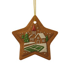 Decorative gingerbread-style pickleball Christmas ornaments, festive holiday decor shapes for home decor and gifts.